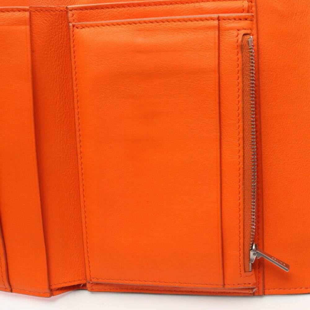 Celine Frame Tri Orange fold Wallet Leather Pink - Picture 10 of 10